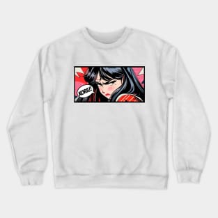 Kora! Strong Anime Girl Manga Panel Crewneck Sweatshirt